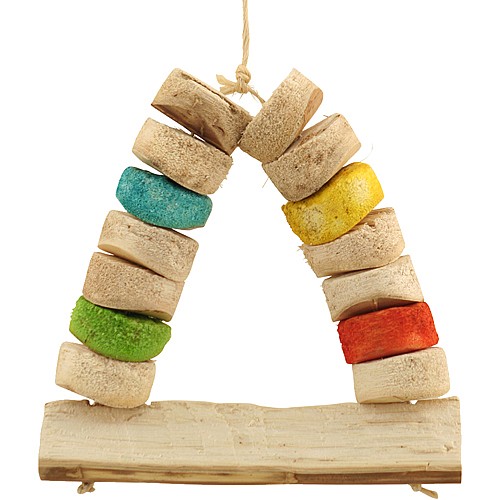 Bird Kabob Swing Chewable Parrot Toy Garden Feathers Bird Supplies