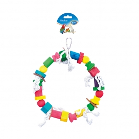 Wooden Play Ring Parrot Toy