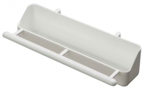 White Trough Feeder with Perch