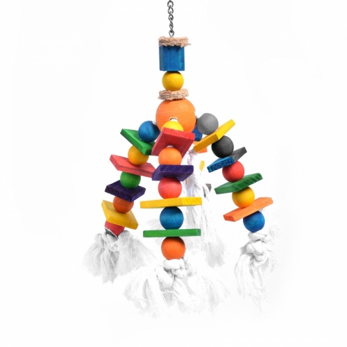 Colourful Rope and Blocks Toy 35cm