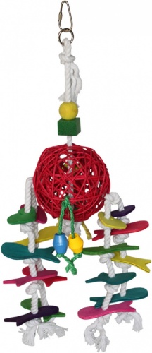 Fish Sticks Rattan Ball Parrot Toy