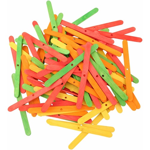 Coloured Wooden Lolly Sticks