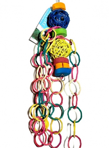 Chain Gang Rattan Parrot Toy