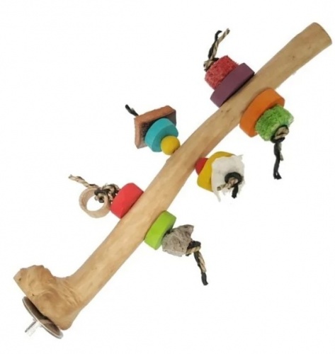 Java Straight Perch With Toys