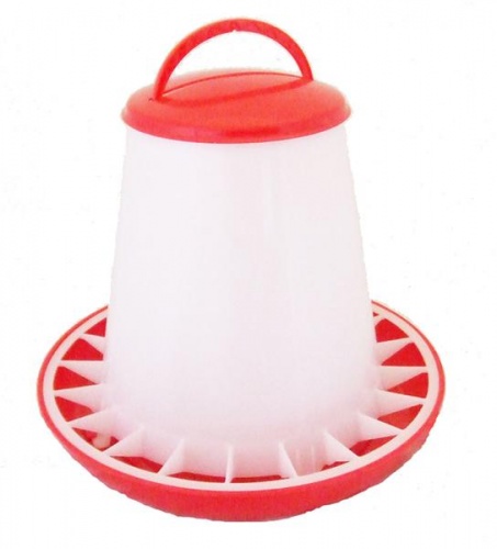 Budget Chicken Feeder Red / White 1kg