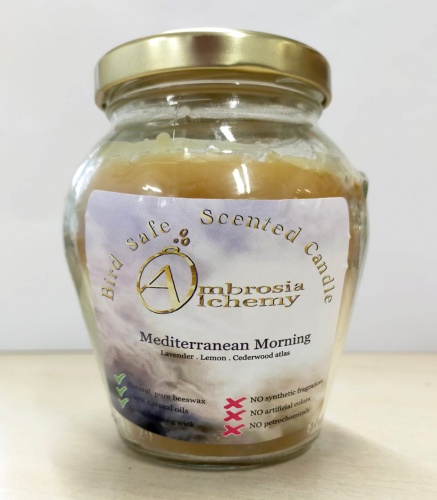 Bird-safe Beeswax Jar Candle 250g - Mediterranean Morning