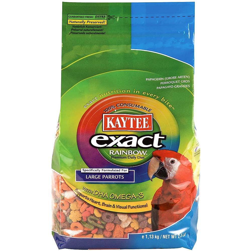 Kaytee Exact Rainbow Chunky Parrot Food Complete Pellets for Parrots