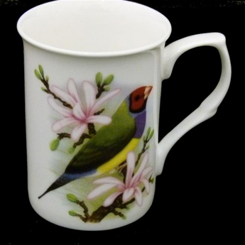 Gouldian Finch China Mug - Red Headed