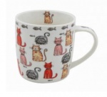 Cat Illustrations Mug - B (Multi Cats)