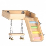Wooden Playing Platform Multicolour