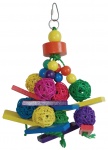 Coloured Rattan Balls and Wood Toy